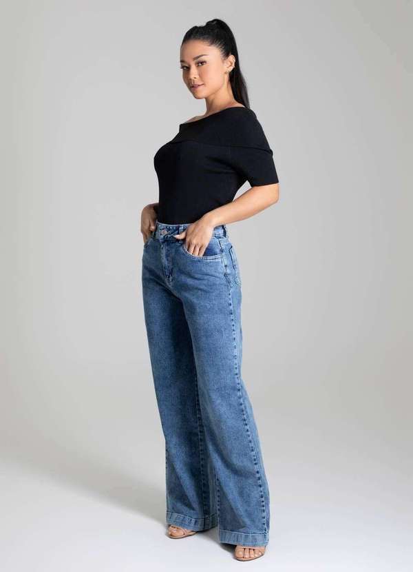 Sawary - Calça Jeans Sawary Wide Leg - 280132 Azul 3