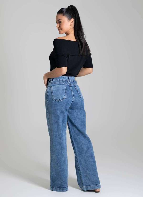 Sawary - Calça Jeans Sawary Wide Leg - 280132 Azul 4