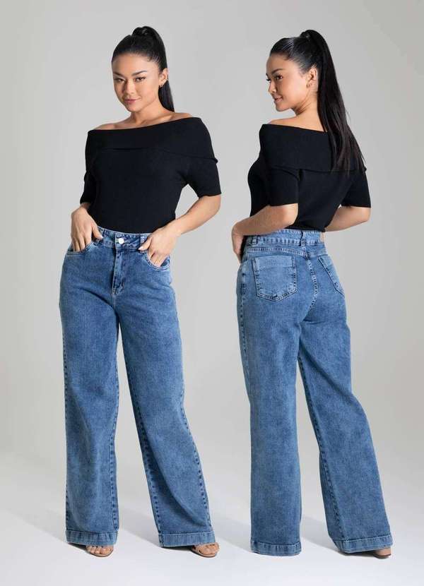 Sawary - Calça Jeans Sawary Wide Leg - 280132 Azul 6