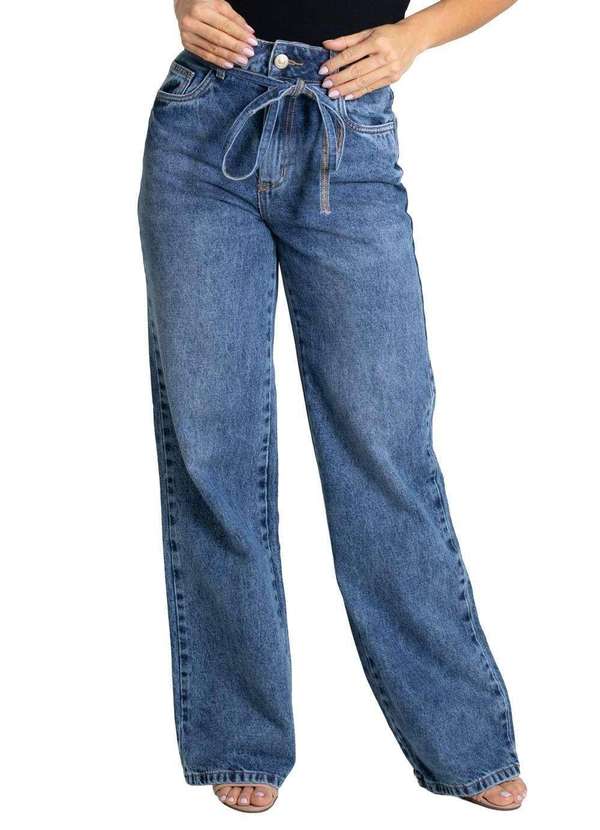Sawary - Calça Jeans Sawary Wide Leg - 280143 Azul