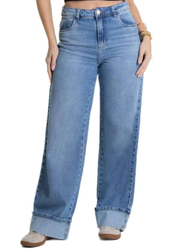 Sawary - Calça Jeans Sawary Wide Leg - 280145 Azul