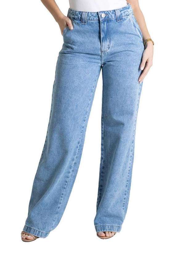 Sawary - Calça Jeans Sawary Wide Leg - 280158 Azul