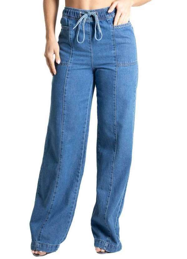 Sawary - Calça Jeans Sawary Wide Leg - 280173 Azul