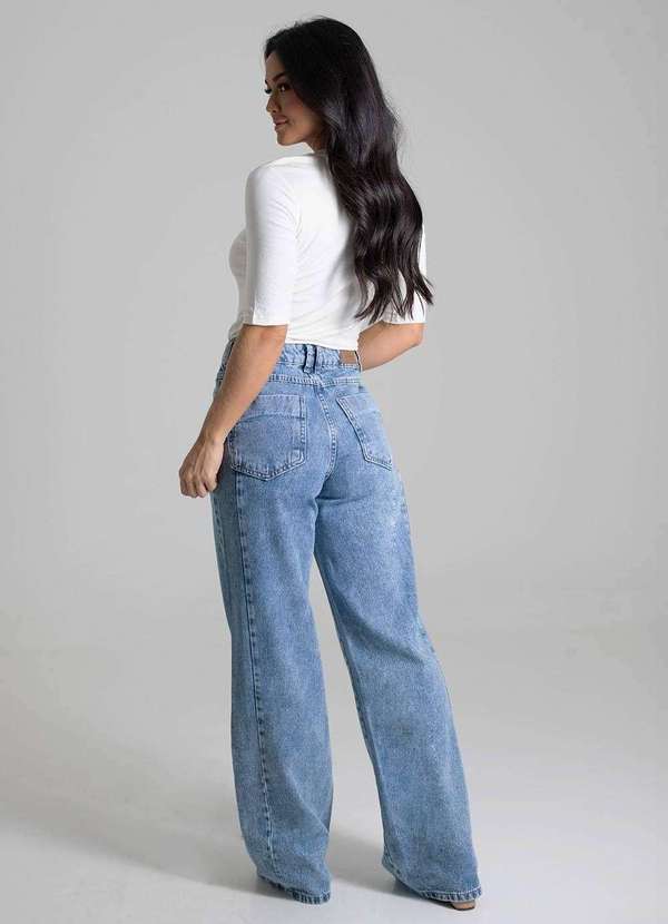 Sawary - Calça Jeans Sawary Wide Leg - 280175 Azul 2