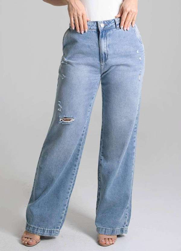 Sawary - Calça Jeans Sawary Wide Leg - 280175 Azul 3