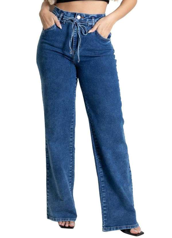 Sawary - Calça Jeans Sawary Wide Leg - 280182 Azul
