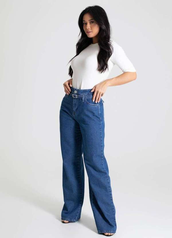 Sawary - Calça Jeans Sawary Wide Leg - 280186 Azul 3