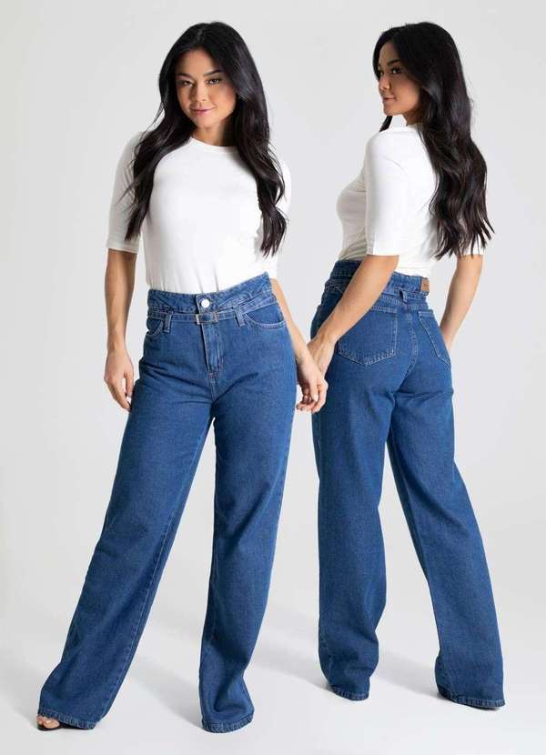Sawary - Calça Jeans Sawary Wide Leg - 280186 Azul 6