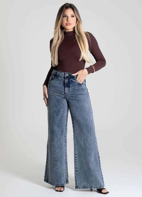 Sawary - Calça Jeans Sawary Wide Leg - 280196 Azul 2