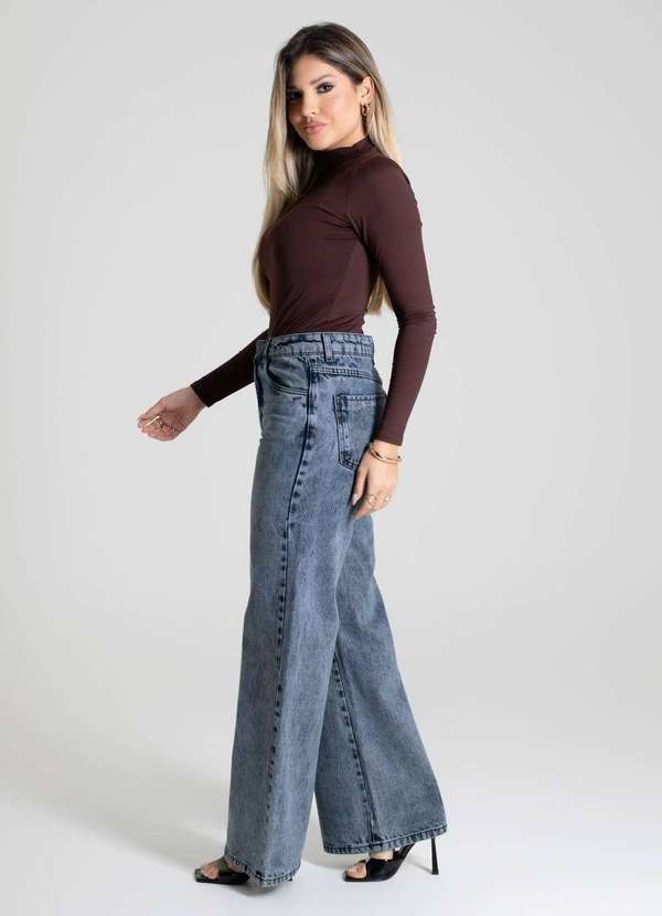 Sawary - Calça Jeans Sawary Wide Leg - 280196 Azul 3