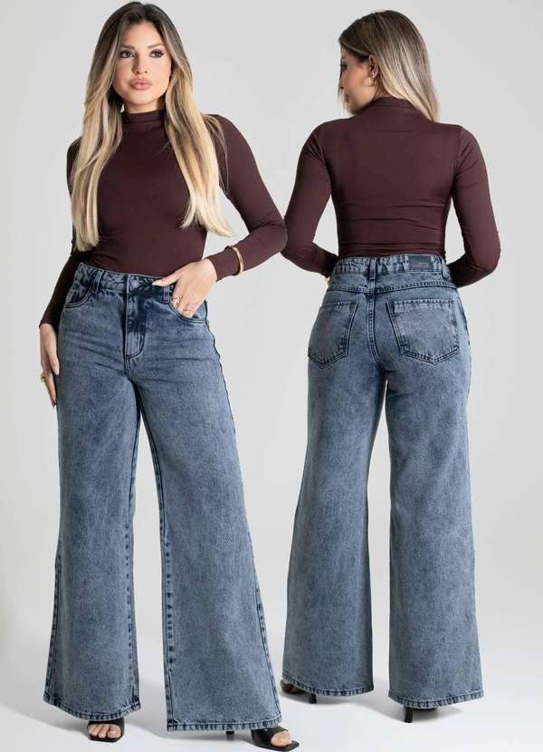 Sawary - Calça Jeans Sawary Wide Leg - 280196 Azul 6