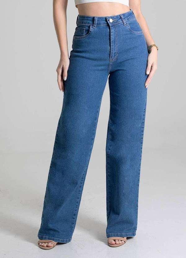 Sawary - Calça Jeans Sawary Wide Leg - 280198 Azul