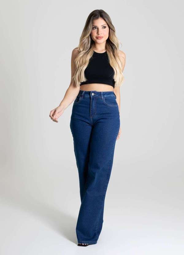 Sawary - Calça Jeans Sawary Wide Leg - 280200 Azul 2