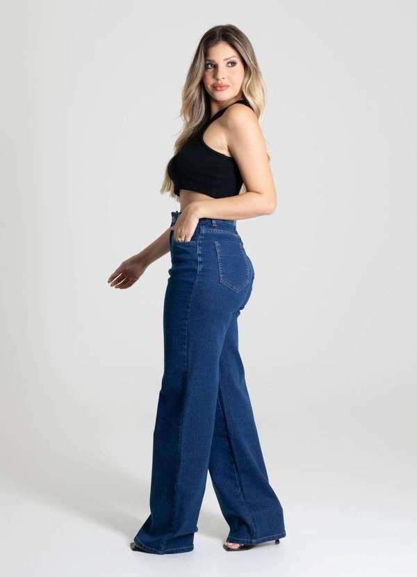 Sawary - Calça Jeans Sawary Wide Leg - 280200 Azul 3