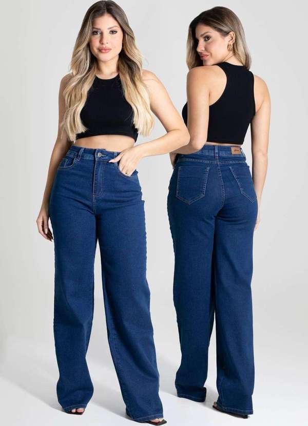 Sawary - Calça Jeans Sawary Wide Leg - 280200 Azul 6
