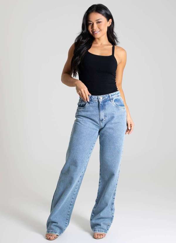 Sawary - Calça Jeans Sawary Wide Leg - 280212 Azul 2