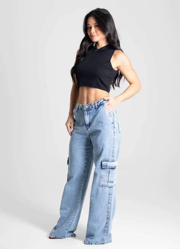Sawary - Calça Jeans Sawary Wide Leg - 280217 Azul 3