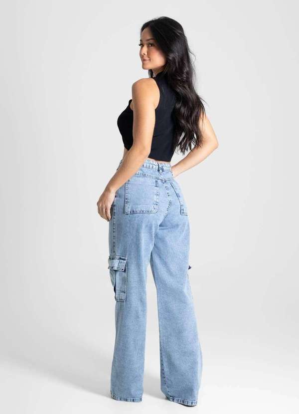 Sawary - Calça Jeans Sawary Wide Leg - 280217 Azul 4