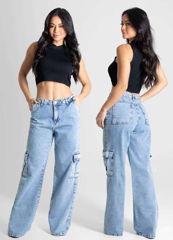 Sawary - Calça Jeans Sawary Wide Leg - 280217 Azul 6
