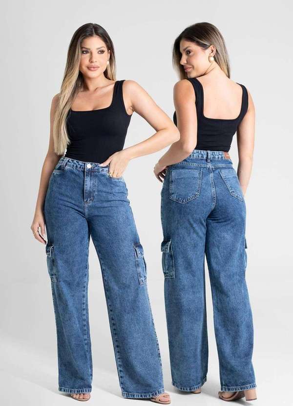 Sawary - Calça Jeans Sawary Wide Leg - 280218 Azul 6
