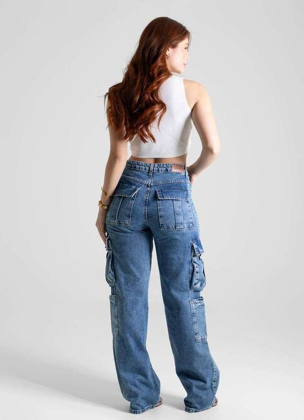 Sawary - Calça Jeans Sawary Wide Leg - 280219 Azul 5