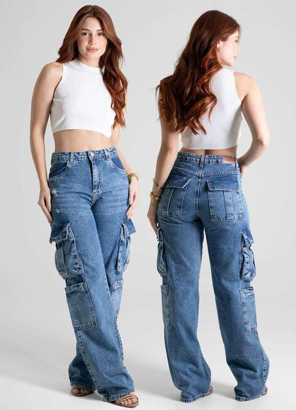 Sawary - Calça Jeans Sawary Wide Leg - 280219 Azul 6