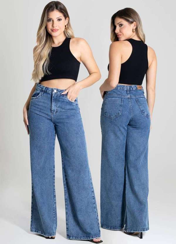 Sawary - Calça Jeans Sawary Wide Leg - 280229 Azul 6