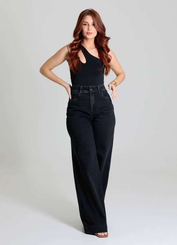 Sawary - Calça Jeans Sawary Wide Leg - 280231 Preto 2