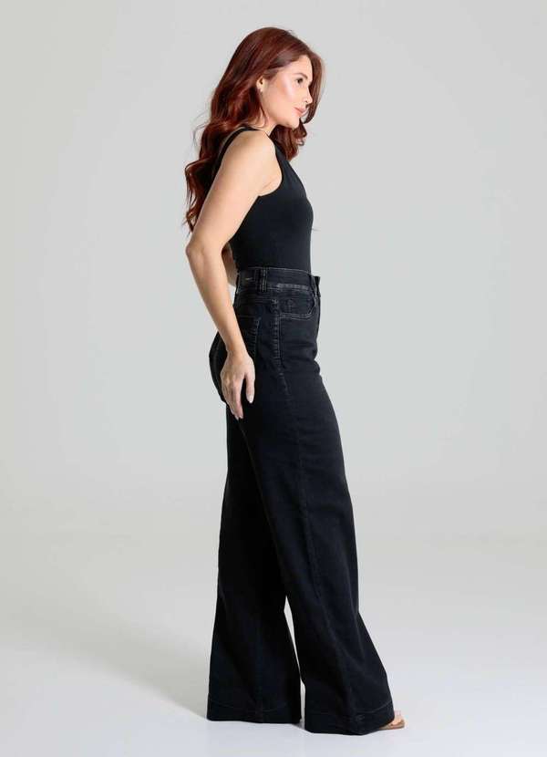 Sawary - Calça Jeans Sawary Wide Leg - 280231 Preto 3