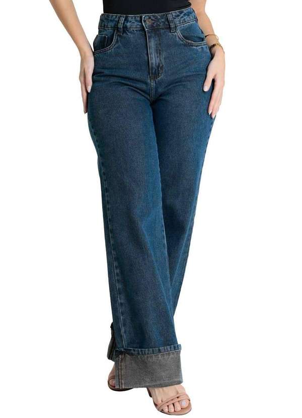 Sawary - Calça Jeans Sawary Wide Leg - 280251 Azul