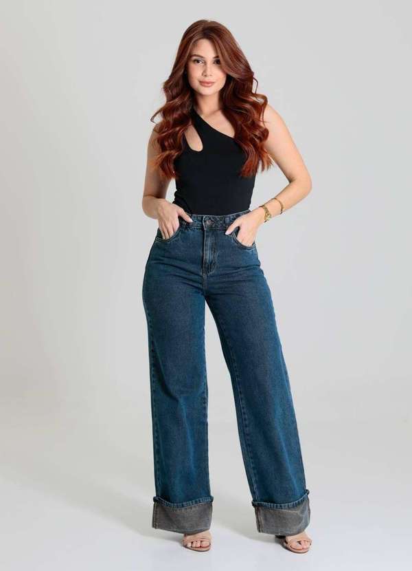 Sawary - Calça Jeans Sawary Wide Leg - 280251 Azul 2