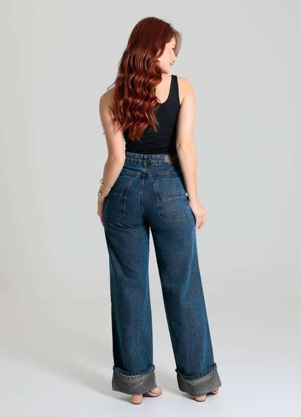 Sawary - Calça Jeans Sawary Wide Leg - 280251 Azul 4