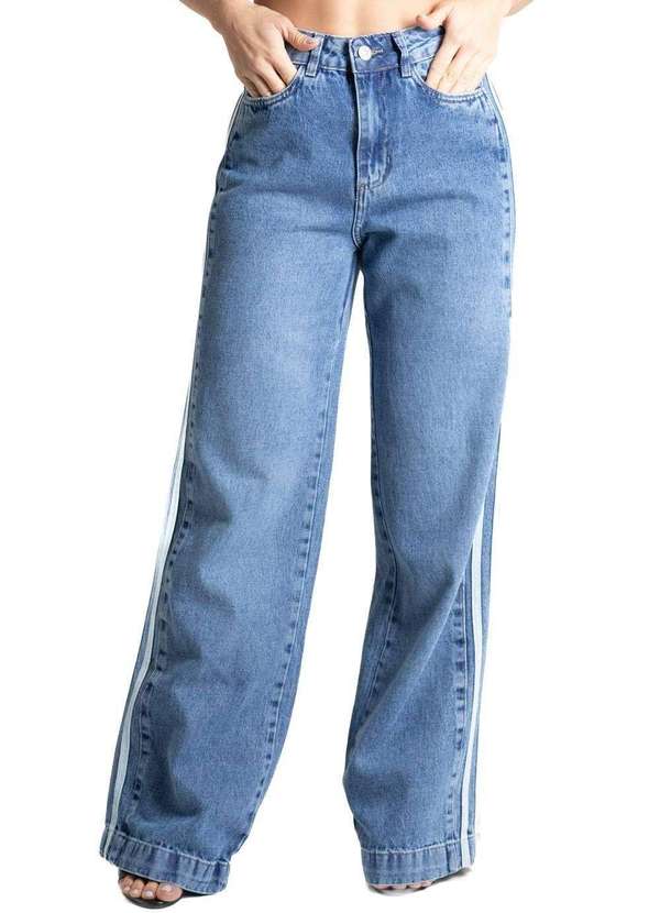 Sawary - Calça Jeans Sawary Wide Leg - 280254 Azul