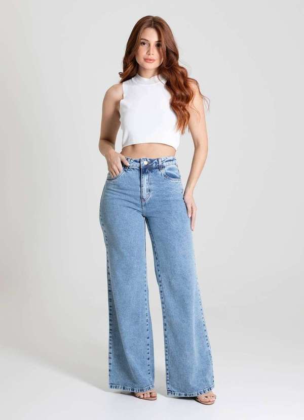 Sawary - Calça Jeans Sawary Wide Leg - 280271 Azul 2