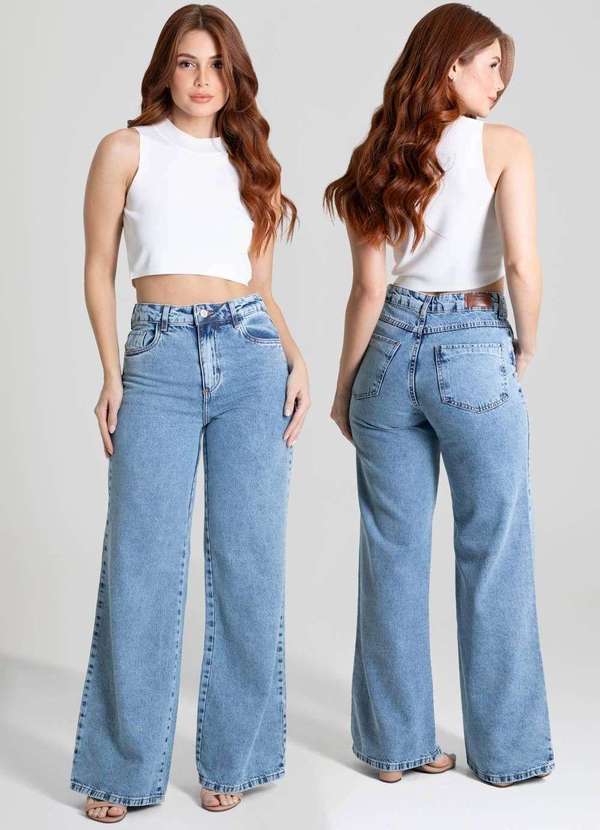 Sawary - Calça Jeans Sawary Wide Leg - 280271 Azul 6