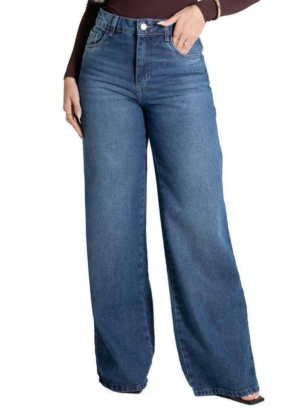 Sawary - Calça Jeans Sawary Wide Leg - 280277 Azul