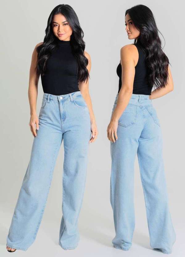 Sawary - Calça Jeans Sawary Wide Leg - 280310 Azul 6