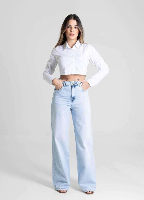 Sawary - Calça Jeans Sawary Wide Leg - 280311 Azul 2