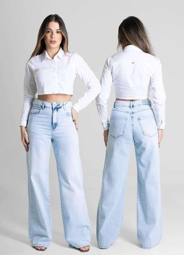 Sawary - Calça Jeans Sawary Wide Leg - 280311 Azul 5