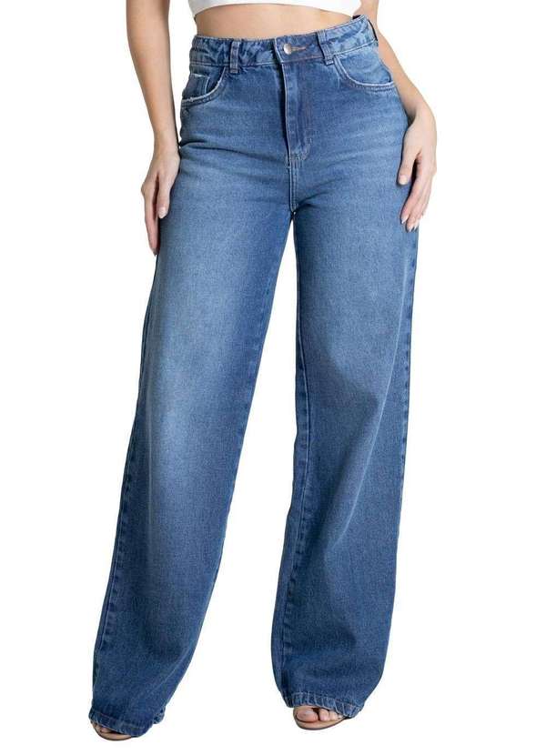 Sawary - Calça Jeans Sawary Wide Leg - 280314 Azul
