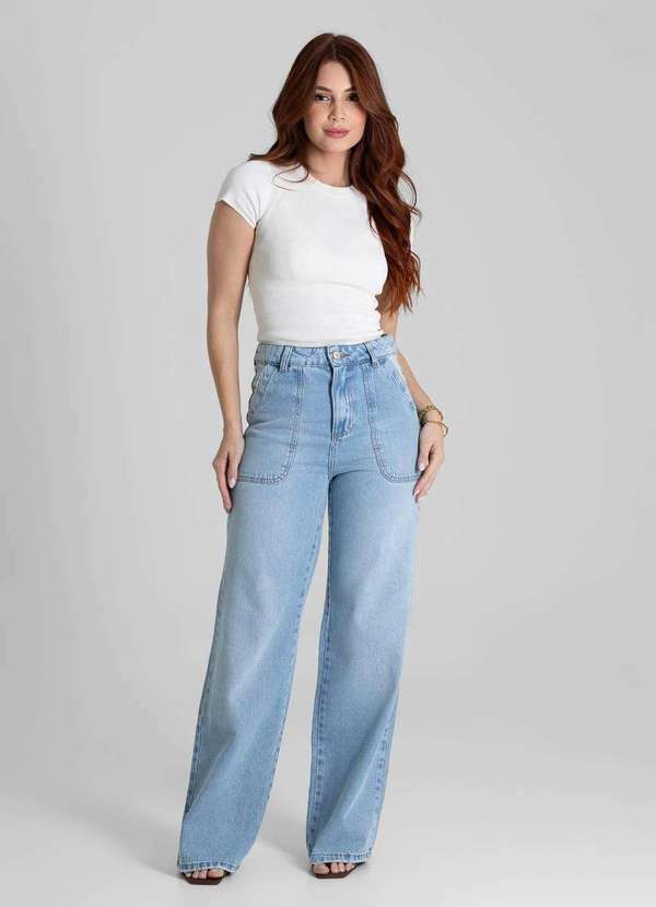 Sawary - Calça Jeans Sawary Wide Leg - 280315 Azul 2