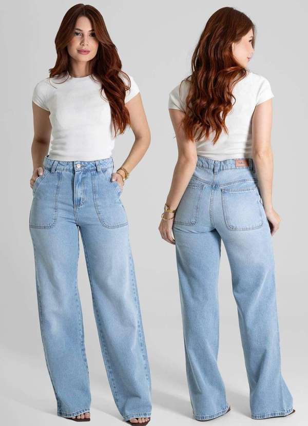 Sawary - Calça Jeans Sawary Wide Leg - 280315 Azul 6