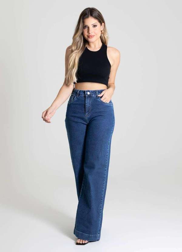 Sawary - Calça Jeans Sawary Wide Leg - 280318 Azul 2