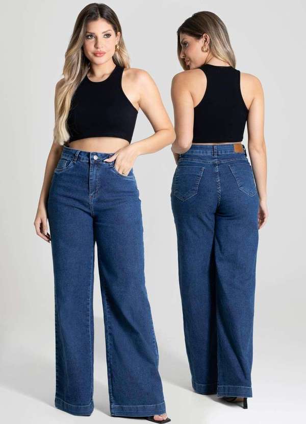 Sawary - Calça Jeans Sawary Wide Leg - 280318 Azul 6