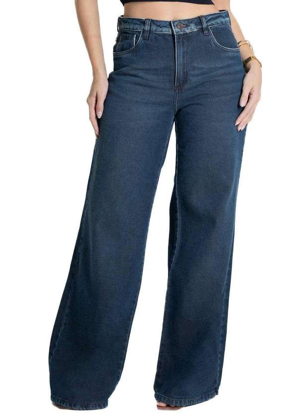 Sawary - Calça Jeans Sawary Wide Leg - 280362 Azul