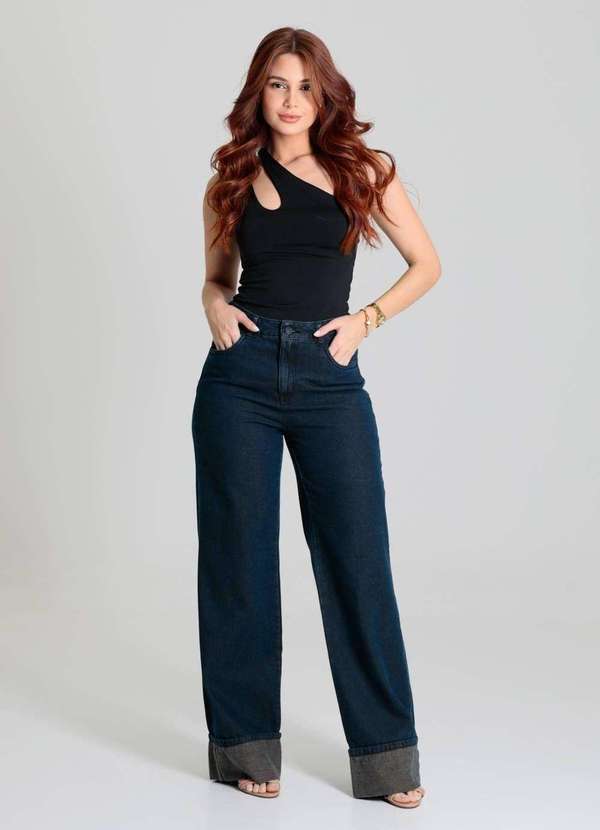 Sawary - Calça Jeans Sawary Wide Leg - 280364 Azul 2