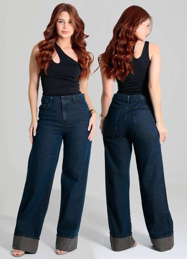 Sawary - Calça Jeans Sawary Wide Leg - 280364 Azul 6