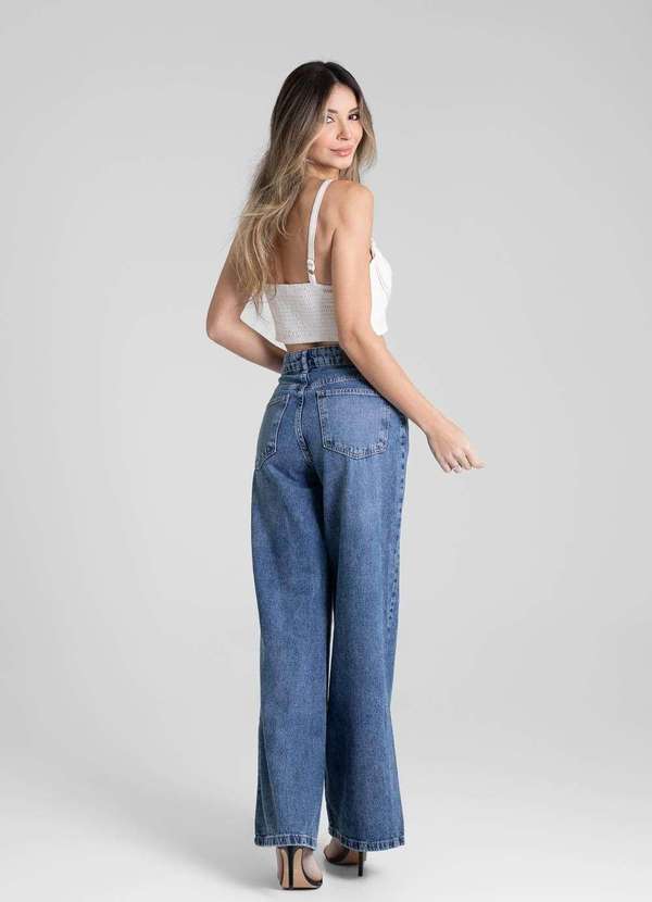Sawary - Calça Jeans Sawary Wide Leg - 280406 Azul 4