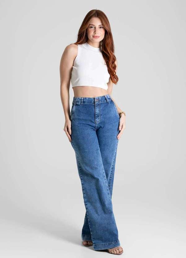 Sawary - Calça Jeans Sawary Wide Leg - 280447 Azul 2