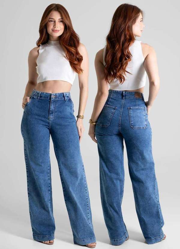 Sawary - Calça Jeans Sawary Wide Leg - 280447 Azul 6